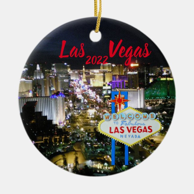 Las Vegas Holiday red Ornament (Front)