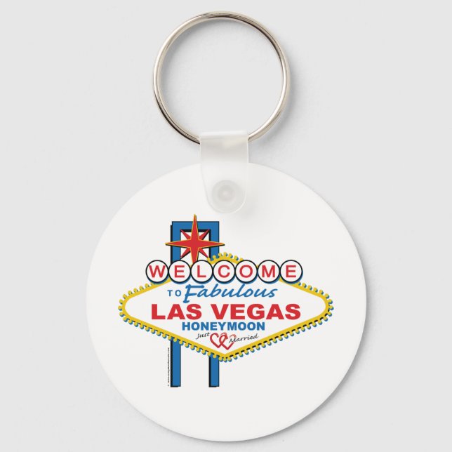 Las Vegas Honeymoon Key Ring (Front)