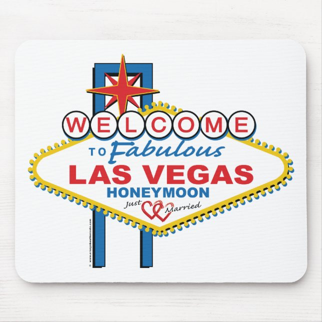 Las Vegas Honeymoon Mouse Mat (Front)