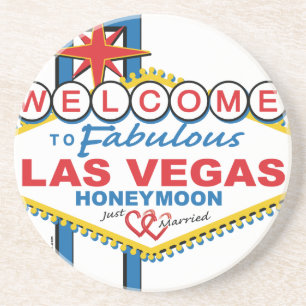 Las Vegas Honeymoon retro Coaster