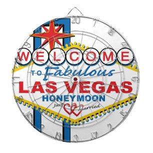 Las Vegas Honeymoon retro Dartboard