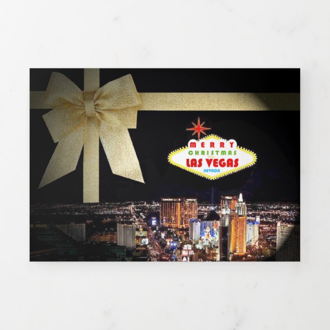 Las Vegas Hotel & Casino Trifold Christmas Card (Cover)