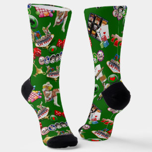 Las Vegas Icons Pattern Socks