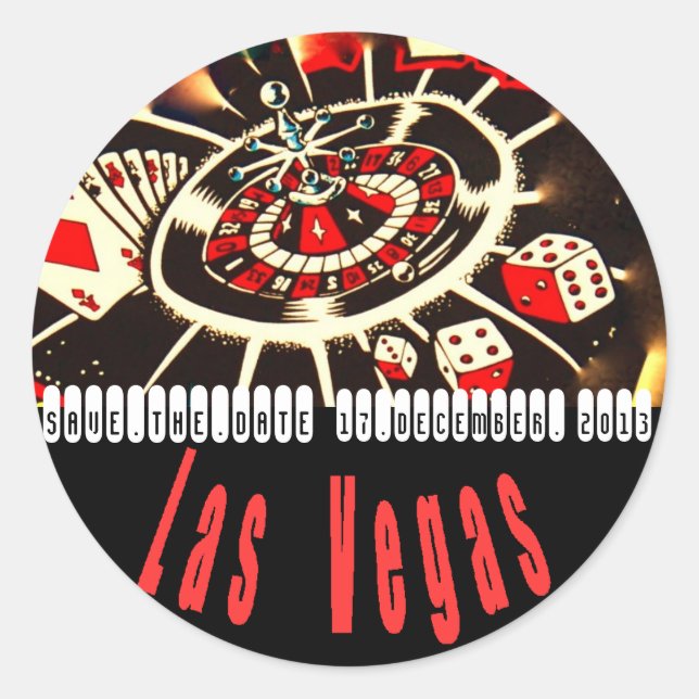 Las Vegas Icons Wedding Plans Classic Round Sticker (Front)