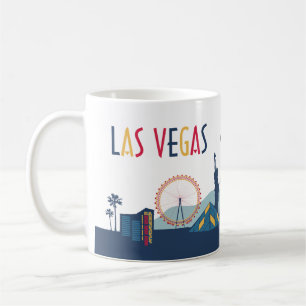 Las Vegas illustrated skyline Coffee Mug