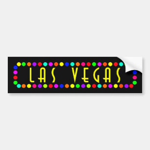 LAS VEGAS IN LIGHTS BUMPER STICKER