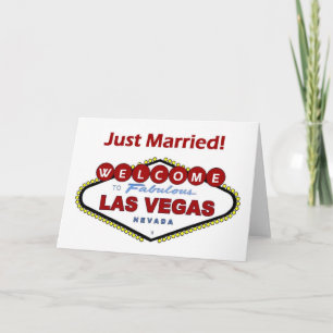 Las Vegas Just Married! Announcement Card.