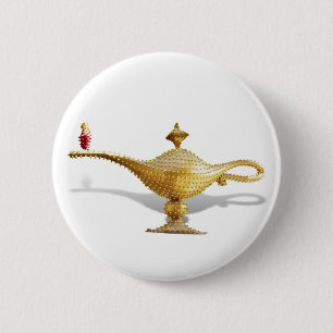 Las Vegas Magic Lamp 6 Cm Round Badge