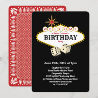 Las Vegas Marquee Birthday Party Black