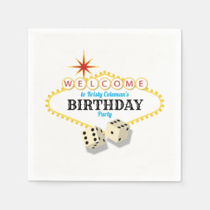 Las Vegas Marquee Birthday Party Napkin