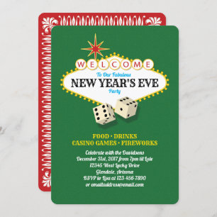 Las Vegas Marquee New Years Eve Party Invitation
