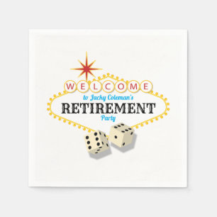 Las Vegas Marquee Retirement Party Napkin