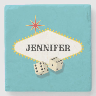 Las Vegas Marquee Sign Stone Coaster
