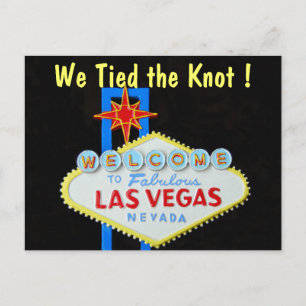 Las Vegas Marriage Announcement Postcard