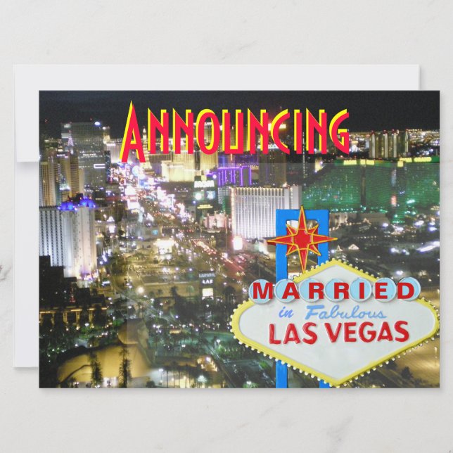 Las Vegas Marriage Announcement with Reception (Front)
