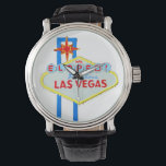 Las Vegas Marriage Watch<br><div class="desc">Fun Las Vegas wedding watch with a custom version of the famous welcome sign on The Strip. We eloped version.</div>