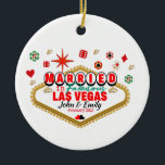 Las Vegas Married Couple Matching Vacation Nevada Ceramic Tree Decoration<br><div class="desc">This design is special for couples who have married in Las Vegas. A full colour design that if you wear it you will receive thousands of compliments. Wear it with your husband-wife and create unforgettable moments in Las Vegas Nevada</div>