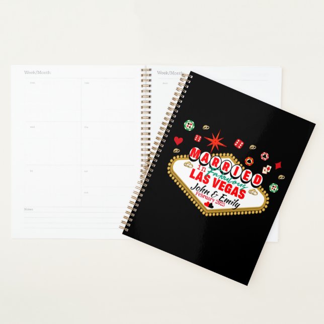 Las Vegas Married Couple Matching Vacation Nevada  Planner (Display)