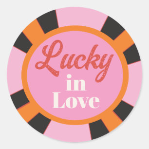 Las Vegas Mod Poker Chip Classic Round Sticker