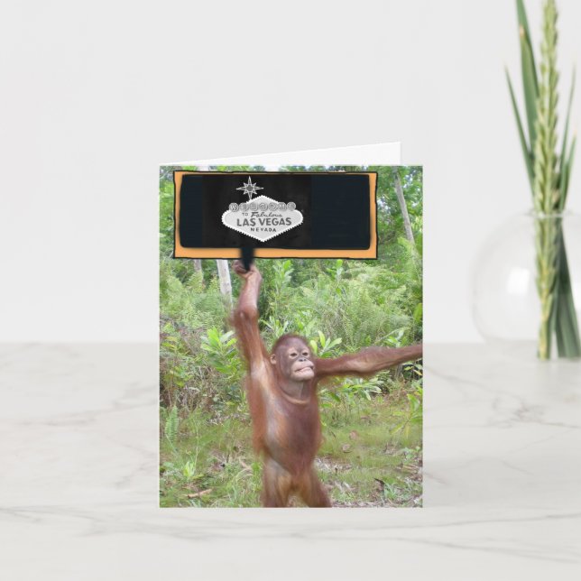 Las Vegas Monkey Business - Bachelor's Party Invitation (Front)