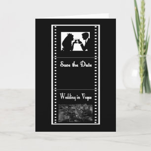 Las Vegas Movie Film Save the Date Card Strip