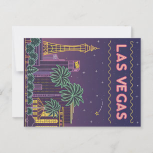 Las Vegas: Neon Cityscape at Night Postcard