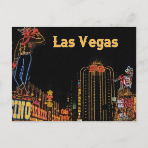 LAS VEGAS neon lights  travel Postcard