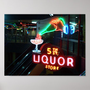 Las Vegas Neon Museum Poster 5th St. Liquors