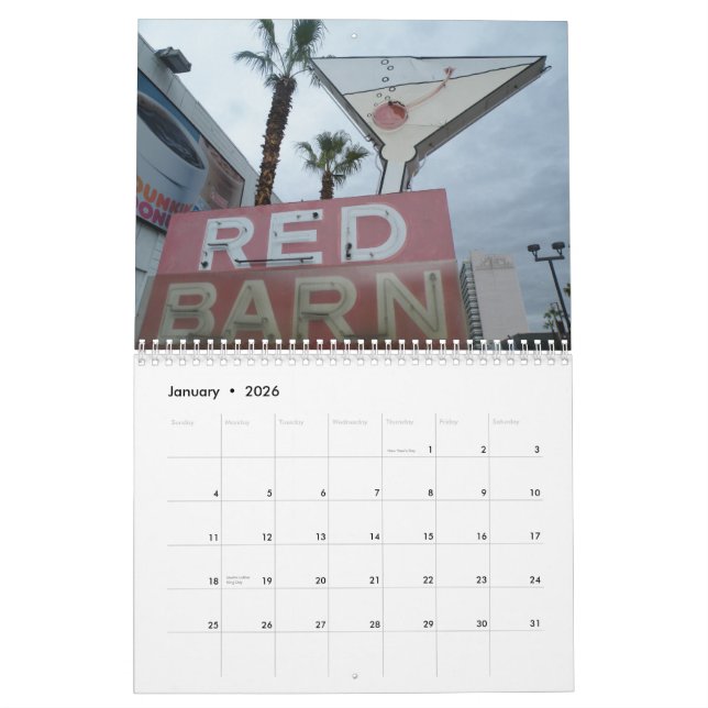 Las Vegas Neon Signs Calendar (Jan 2026)
