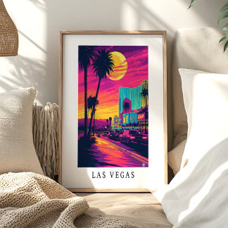 Las Vegas Neon Sunset Poster