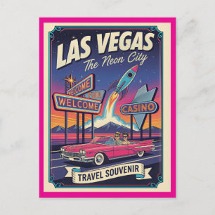 Las Vegas, Nevada – 1950s Retro Style  Postcard