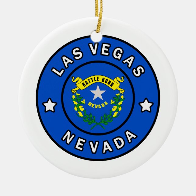 Las Vegas Nevada Ceramic Tree Decoration (Front)