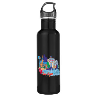 las vegas nevada city graphic.png 710 ml water bottle