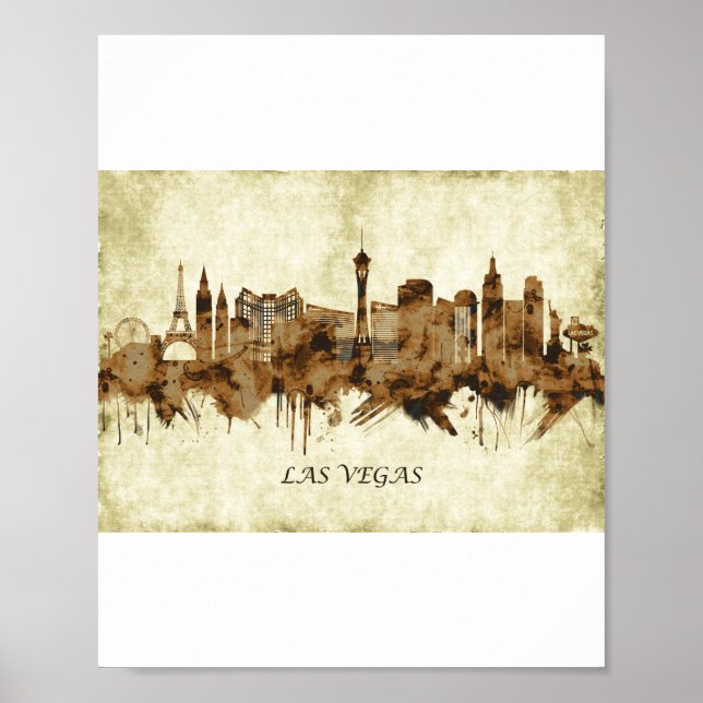 Las Vegas Nevada Cityscape Poster (Front)