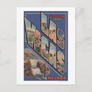 Las Vegas, Nevada - Large Letter Scenes 2 Postcard
