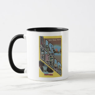 Las Vegas, Nevada - Large Letter Scenes Mug