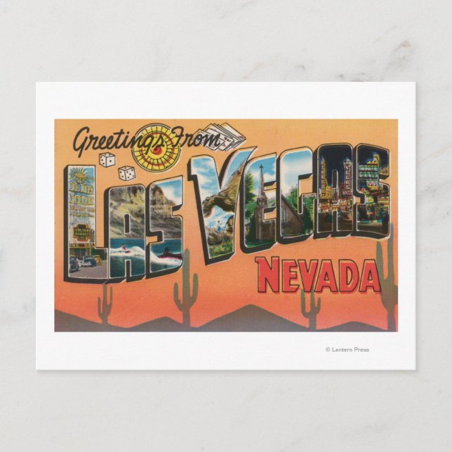 Las Vegas, Nevada - Large Letter Scenes Postcard (Front)