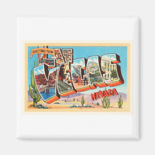 Las Vegas Nevada NV Old Vintage Travel Souvenir Magnet