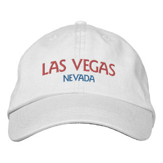 LAS VEGAS NEVADA Red Blue White Cotton Embroidered Hat