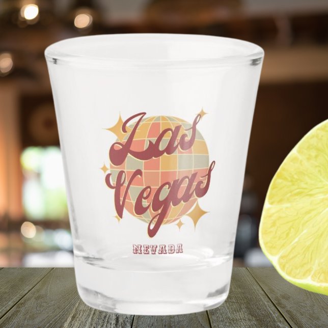 Las Vegas Nevada Retro Vintage Party  Shot Glass (Creator Uploaded)