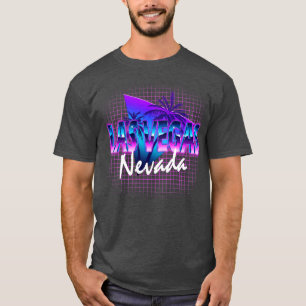 Las Vegas Nevada Retrowave Outrun Travel Vacation  T-Shirt