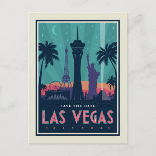 Las Vegas, Nevada   Save the Date Invitation Postcard