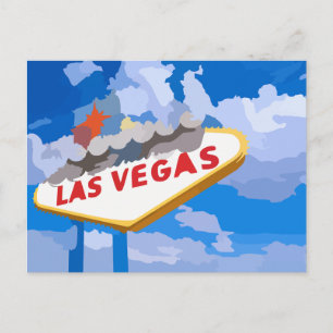 Las Vegas, Nevada Sign Retro style postcard