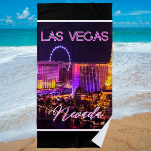 Las Vegas Nevada Skyline   Beach Towel