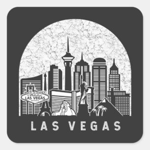 Las Vegas Nevada Skyline Square Sticker