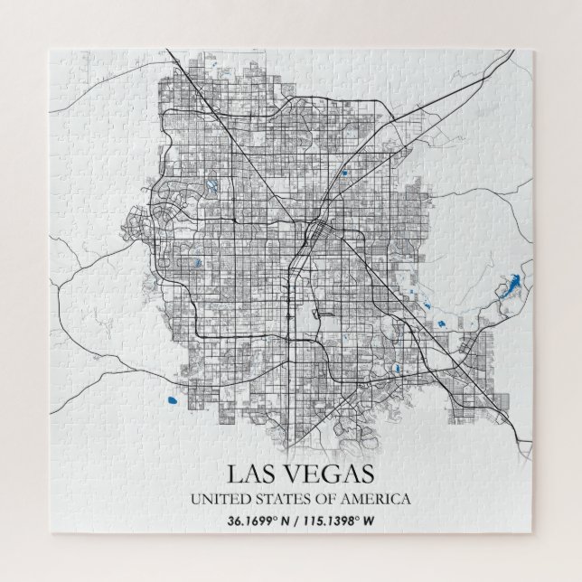 Las Vegas Nevada USA Cities Travel City Map Jigsaw Puzzle (Vertical)