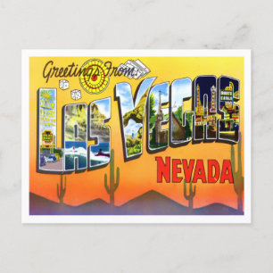 Las Vegas, Nevada Vintage Big Letters Postcard