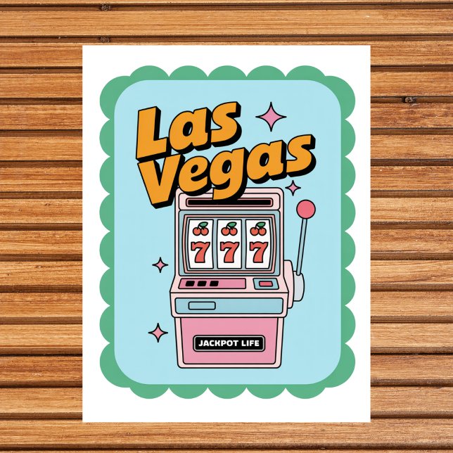 Las Vegas Nevada Vintage Slot Machine Jackpot Postcard (Las Vegas Nevada Vintage Slot Machine Jackpot Postcard)