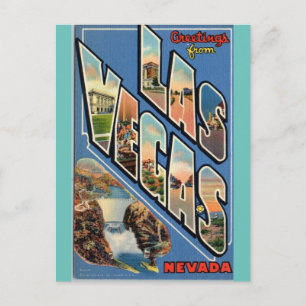 Las Vegas Nevada vintage travel Postcard