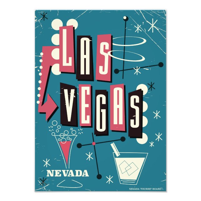 Las Vegas nevada vintage travel poster (Front)